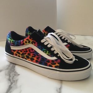 Vans Rainbow Leopard Print Shoes